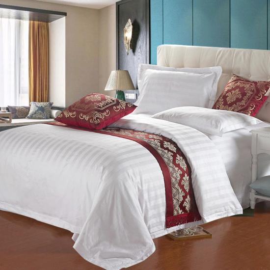 4 PCS Luxurious 250 Thread Count Cotton Inn Fine Hotel Bedding