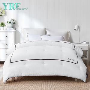 Box Stitched Down Plush Microfiber Fill White Hotel Comforters