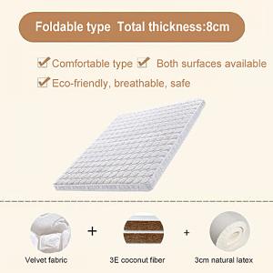 Foldable design Velvet blended Mattress