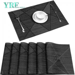 Oblong Banquet Black Table Mats