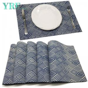 Oblong Banquet Blue prismatic Placemats