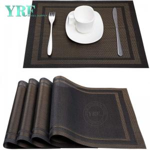 Rectangular Hotel Black Gold Table Mats