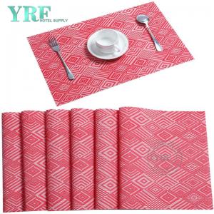 Rectangular Outdoo Red prismatic Placemats