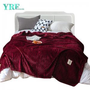 Dark Red Stripe Design Lightweight Throw Blankets