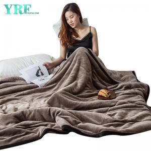 Chocolate 100% Polyester Coral Fleece Blanket