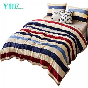 Super Soft Rainbow Striped Polyester Blanket