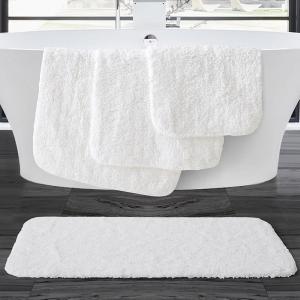 New design 100% cotton jacquard floor hotel White bath mat towel cotton soft towel custom foot towel