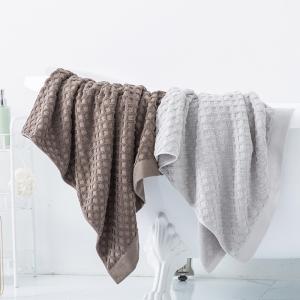 Viscose Stripe Towels 100%cotton customized luxury hotel bath towel Cool Grey