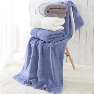 Custom Size Solid Color 100% Combed Cotton Jacquard Bath Towels