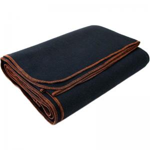 Navy Wool Blanket - Cozy - Skin-friendly