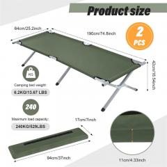 25mm Thickened Tube Disaster Relief Bed