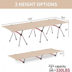 Heat-insulating foldable bed with aluminum joints