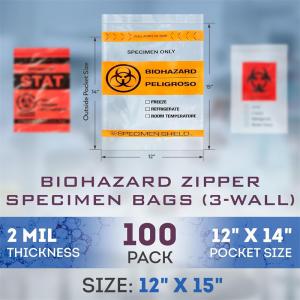 Medical Specimen Bags Double-Layer Leak-Proof