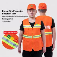Flame-Resistant Firefighting Vest and Hat