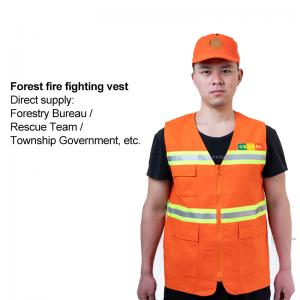 High-Visibility Firefighting Vest and Hat
