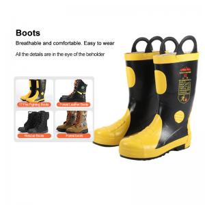 Fire combat boots reinforced steel toe design