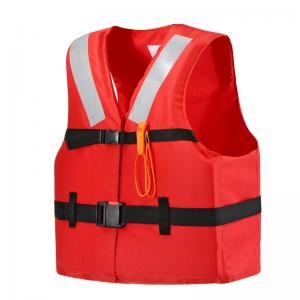 Orange-Red Flood Control Work Life Jacket