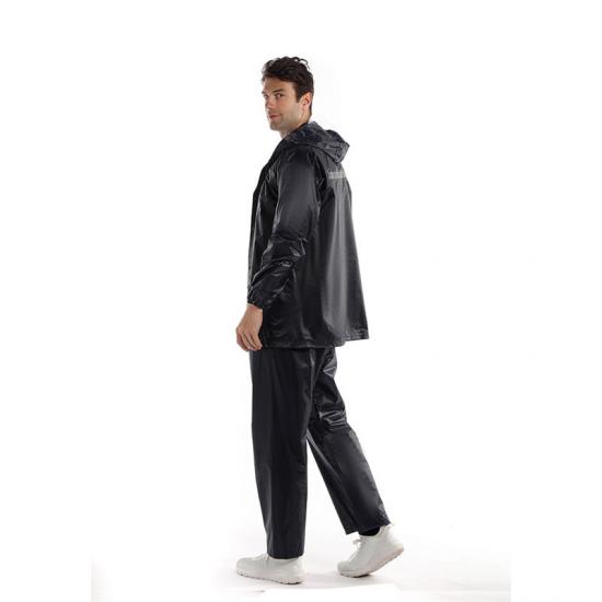 Black Disaster Raincoat PVC Waterproof