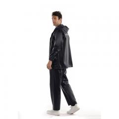 Black Disaster Raincoat PVC Waterproof