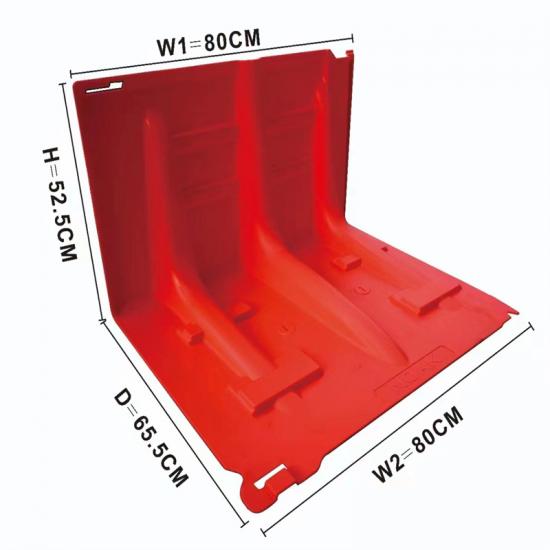 Portable Flood Water Barrier Modular Red