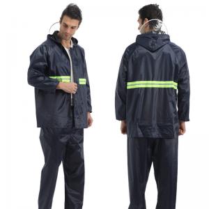 Navy Split Raincoat for Disaster Relief