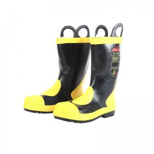 Black firefighting boots anti-static