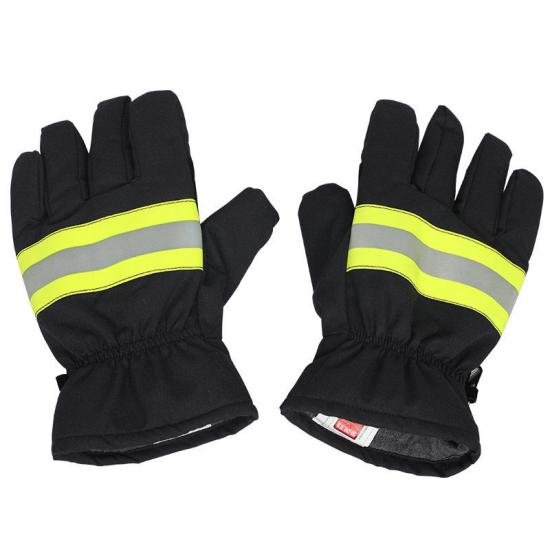Black Thickened Firefighting Rescue Gloves