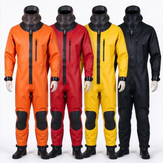 Three Layer Breathable Dry Suit For Flood Rescue