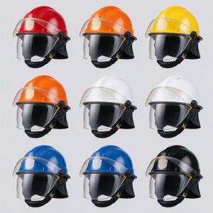 structural fire helmet with face visor