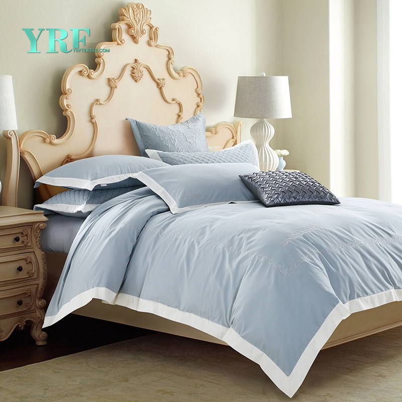 Luxury King Coastal Embroidery Light Blue Comforter Set DX-3013