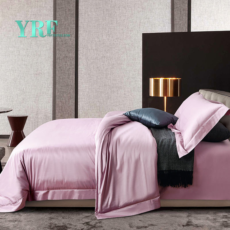 4PCS 100% Cotton Luxurious Motel Pink Bedding Sets SQ-08