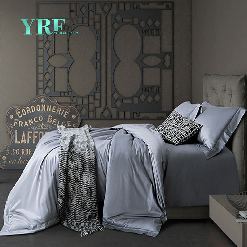 Satin Villa Customized 100% Cotton Dark Gray Bedding SQ-23